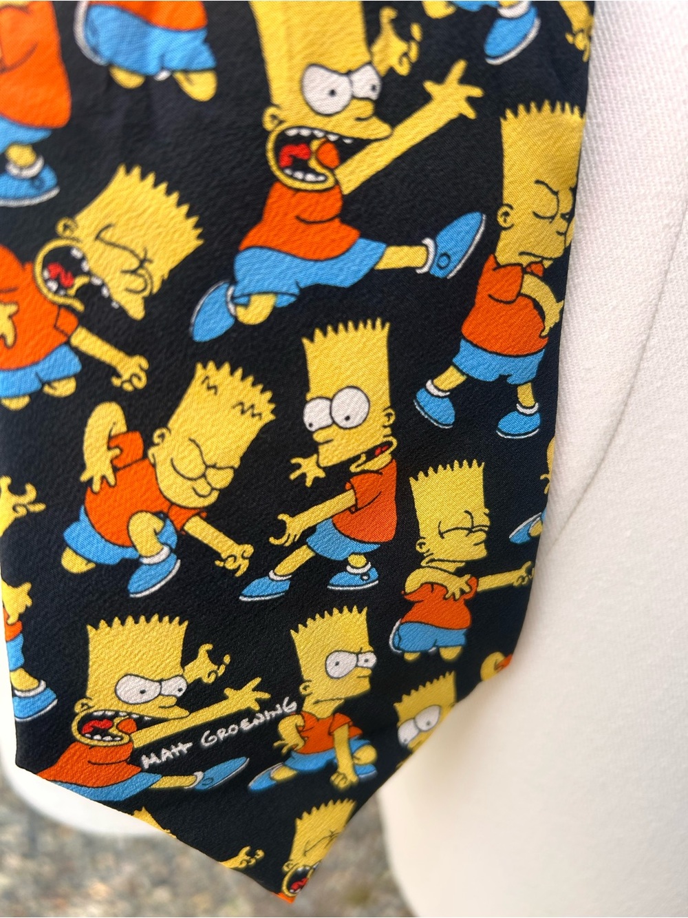Vintage Bart Simpson 100% Silk Necktie